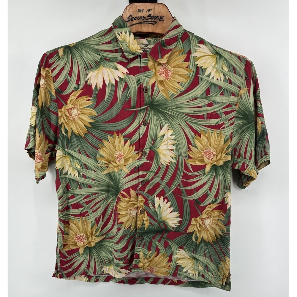 Lot Of 2 VNTG Tommy Bahama Shirt XL 100% Silk Floral All Over Print Hawaiian - Picture 2 of 10